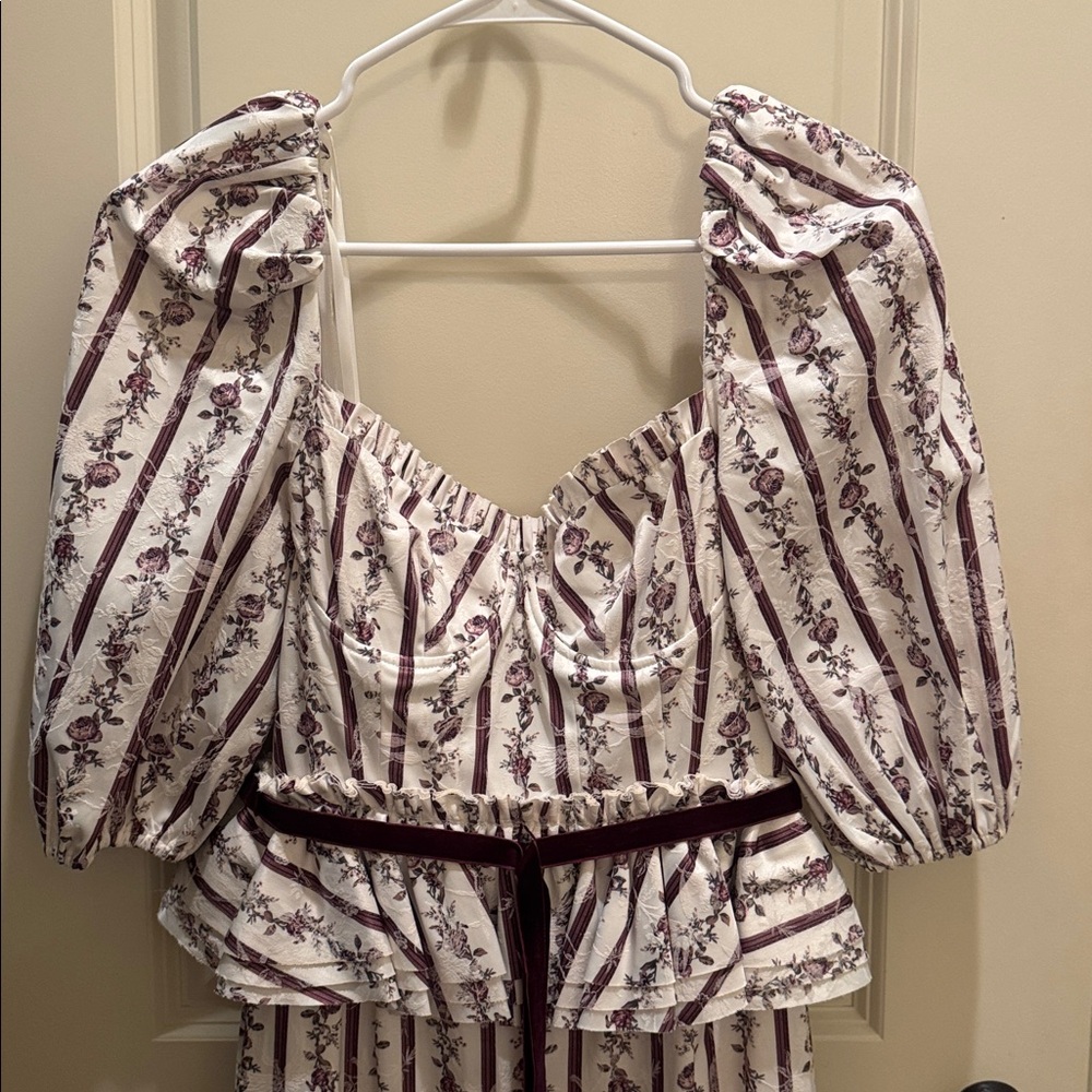 NWT Antonio Melani
x Nicola Bathie Florence Floral Print Sweetheart Midi Dress - Picture 4 of 8